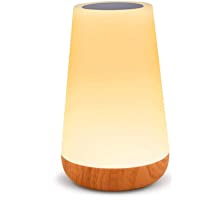 Los mejores  - Luz Nocturna de LED- Amouhom Lámpara de Mesita de Noche- Luz del humor Luz de noche para niños Control Remoto- Control…